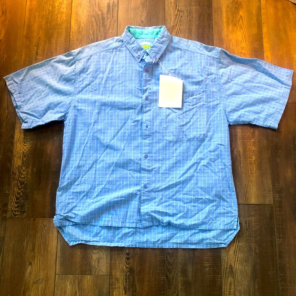Pacific Coast Highway Button Down Short Sleeve Shirt Size Large 100% Cotton